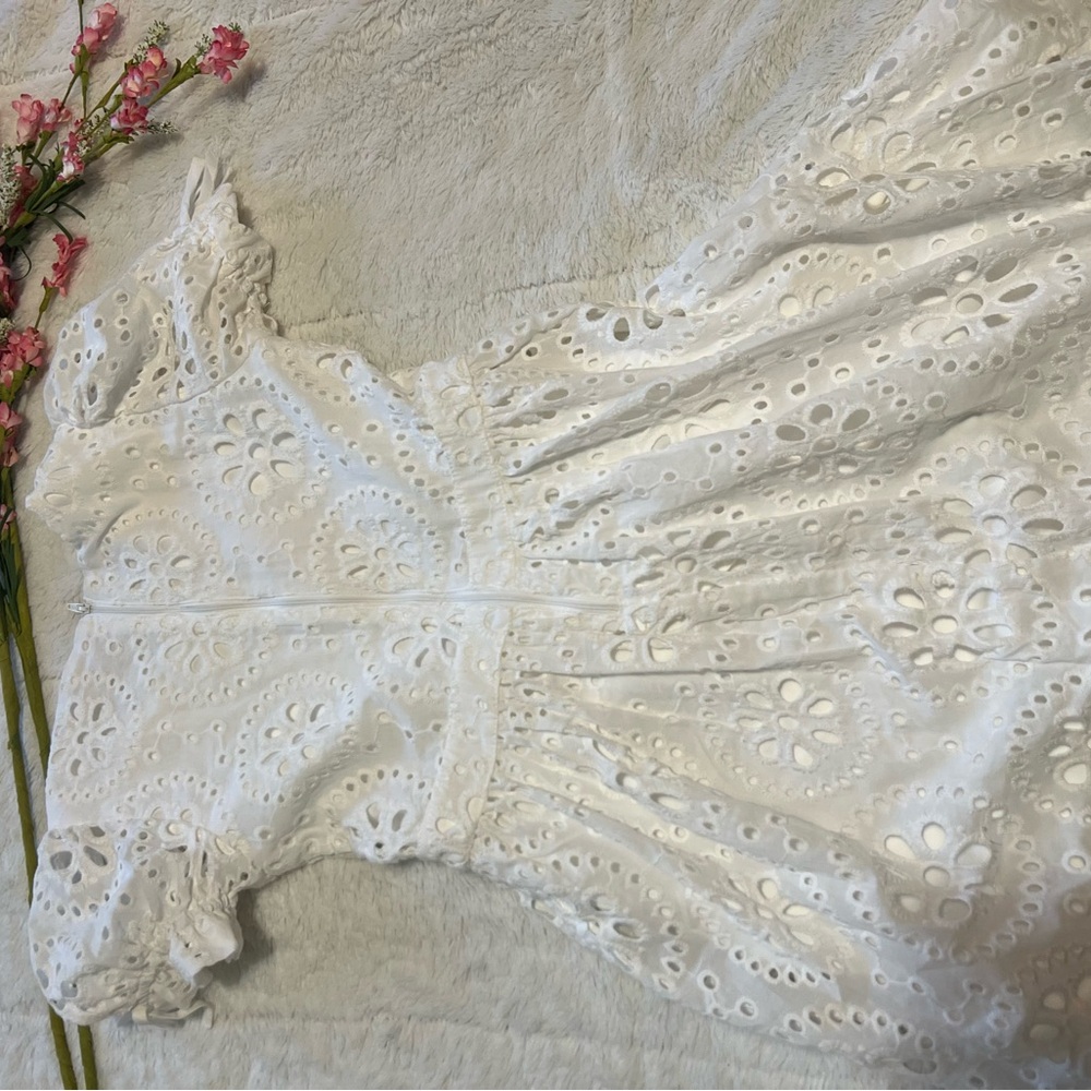 GB Girls White Eyelet Casual Dress